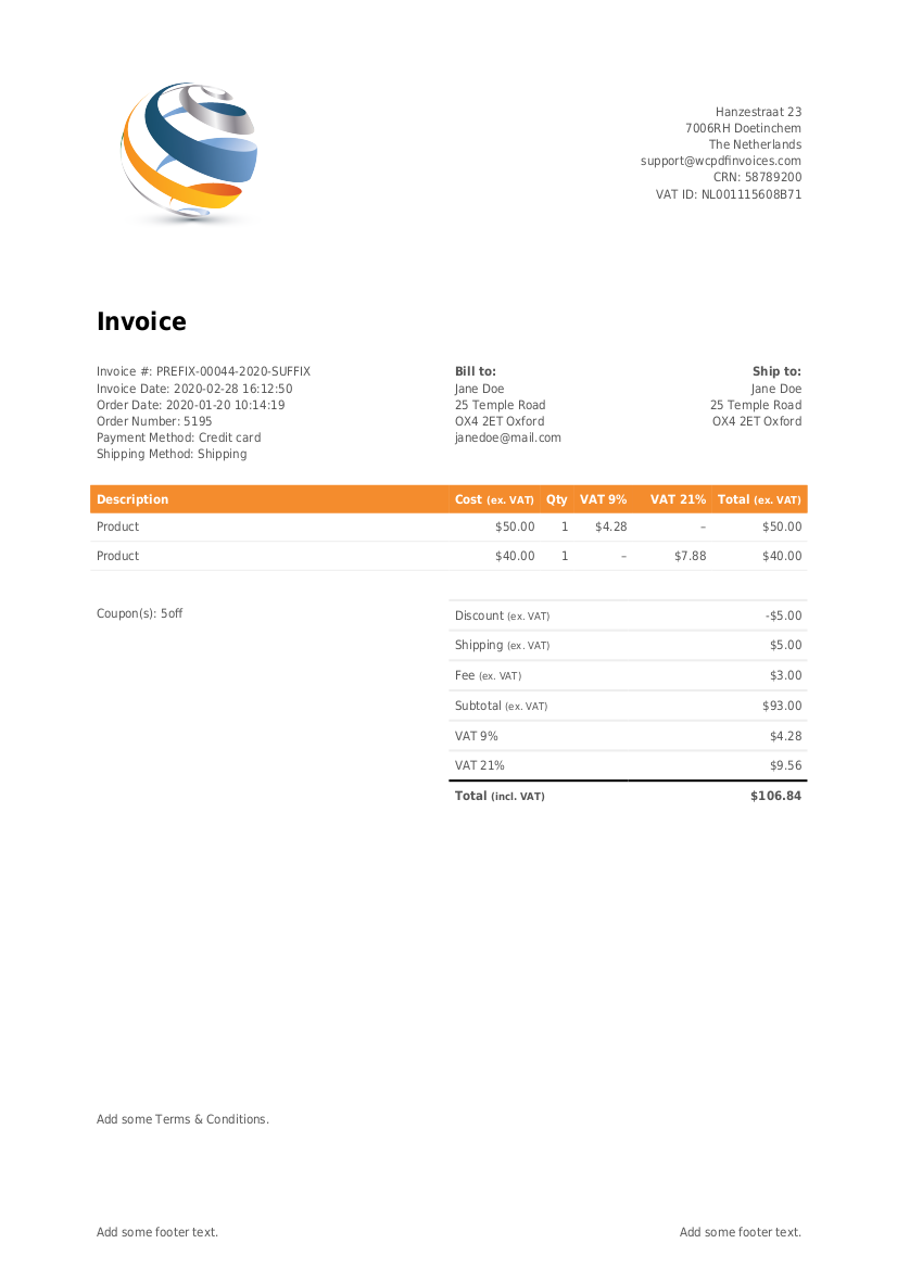 woocommerce invoice generator